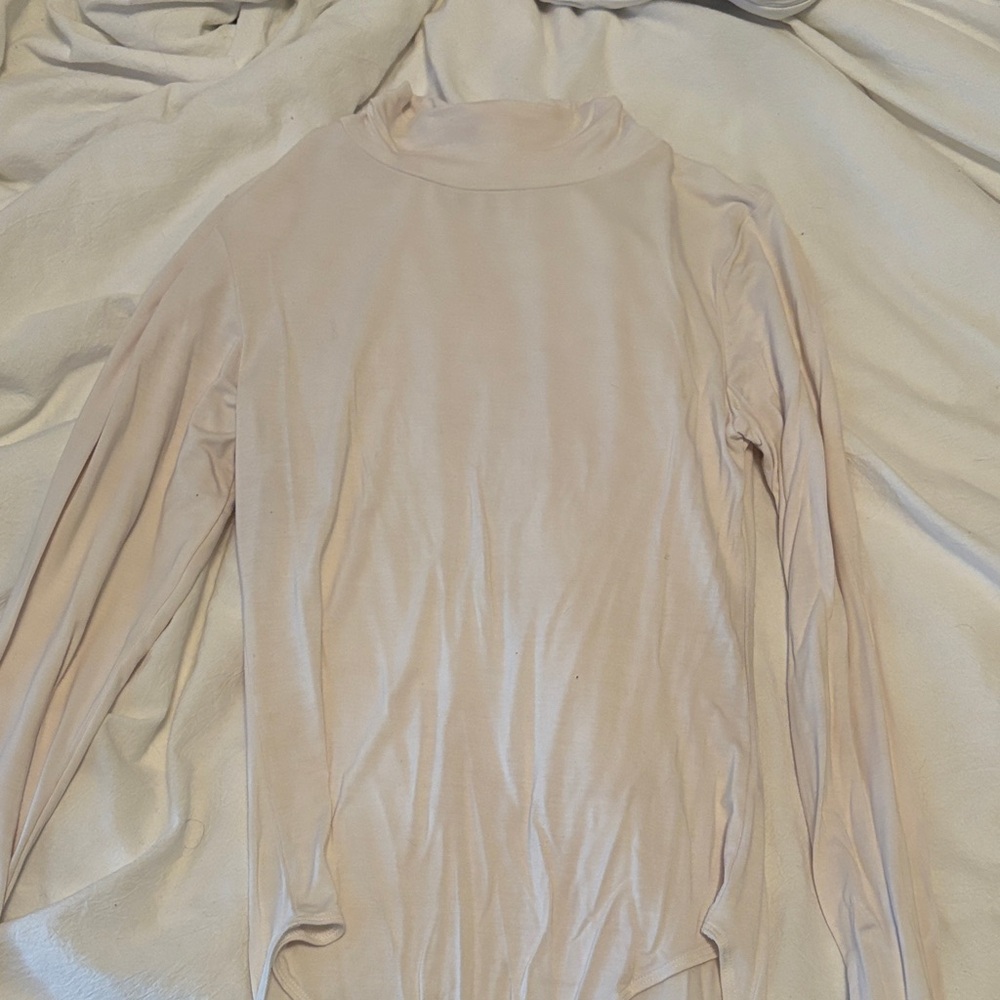 Women's Long Sleeve Mock Neck Bodysuit White